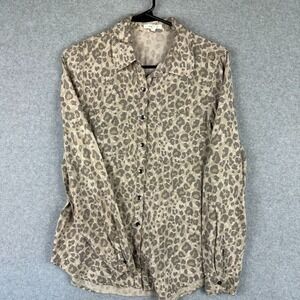 Women's Maurices Cheetah Print  Blouse Sz XS‎ Lightweight Long Sleeve